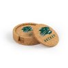 Jenison Hockey Circular Cork Coaster Set of 4 with holder