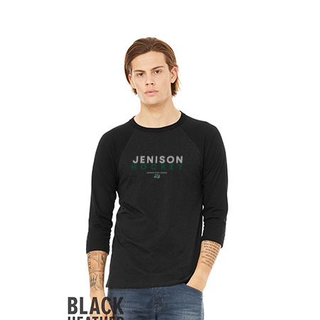 Jenison Hockey Unisex 3/4 Sleeve Baseball Tee - Image 41