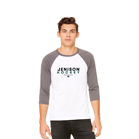Jenison Hockey Unisex 3/4 Sleeve Baseball Tee - Image 26
