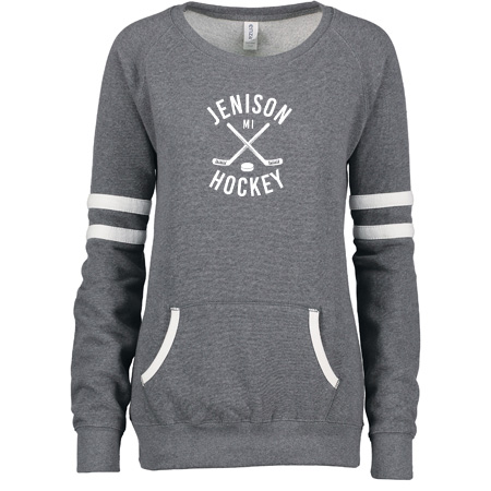 Jenison Hockey Ladies Varsity Fleece Crew Neck Pullover - Image 8