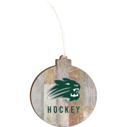 Jenison Hockey Light 4.18 X 3.86 Faux Wood Ornament
