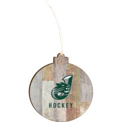 Alternative view of Jenison Hockey Light 4.18 X 3.86 Faux Wood Ornament