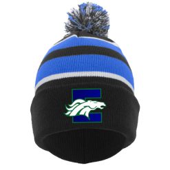 Estero Mustangs KNIT FOLD OVER POM-POM BEANIE