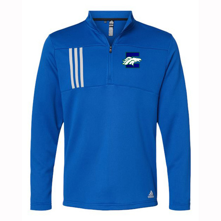 Estero Mustangs Adult Adidas 3-Stripes Double Knit Quarter-Zip Pullover - Image 2