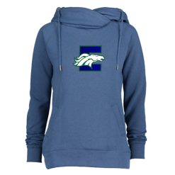 Estero Mustangs Ladies Classic Fleece Funnel Neck Pullover Hood