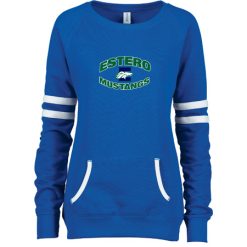 Estero Mustangs Ladies Varsity Fleece Crew Neck Pullover