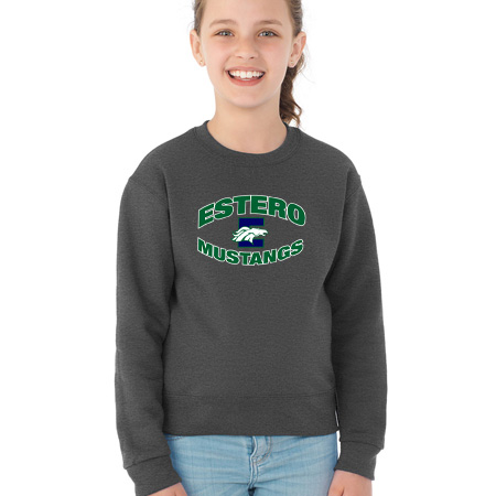 Estero Mustangs Youth Youth Crew Sweatshirt - Image 6