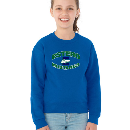 Estero Mustangs Youth Youth Crew Sweatshirt