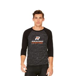 Alternative view of Rockford Riptide Unisex 3/4 Sleeve Baseball Tee