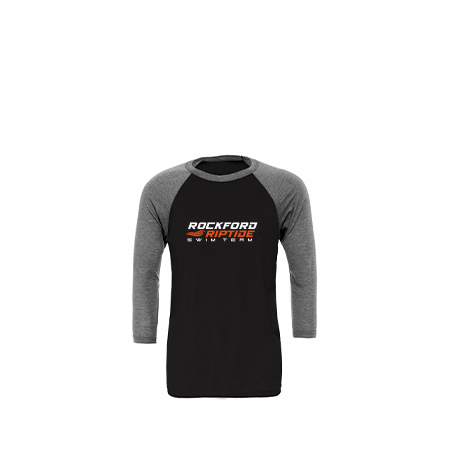 Rockford Riptide Unisex 3/4 Sleeve Baseball Tee - Image 25