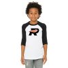 Rockford Riptide Youth Youth 3/4 Sleeve Baseball Tee