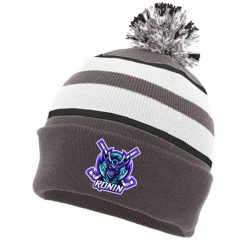 Alternative view of Ronin Hockey KNIT FOLD OVER POM-POM BEANIE