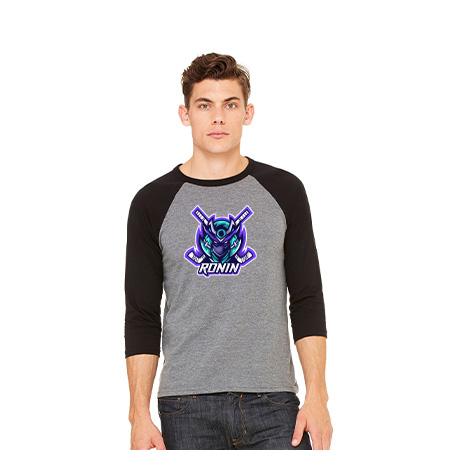 Ronin Hockey Unisex 3/4 Sleeve Baseball Tee - Image 24