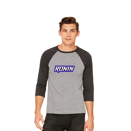 Ronin Hockey Unisex 3/4 Sleeve Baseball Tee - Image 2
