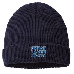 Alternative view of GLAQ Waffle Cuff Beanie