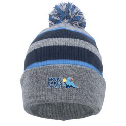 Alternative view of GLAQ KNIT FOLD OVER POM-POM BEANIE