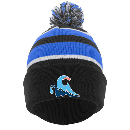 GLAQ KNIT FOLD OVER POM-POM BEANIE - Image 16