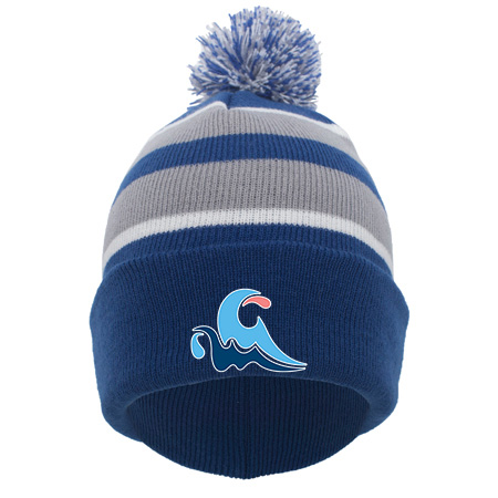 GLAQ KNIT FOLD OVER POM-POM BEANIE - Image 12