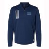 GLAQ Adult Adidas 3-Stripes Double Knit Quarter-Zip Pullover