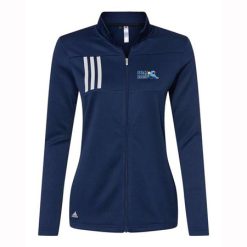 Alternative view of GLAQ Ladies Adidas 3-Stripes Double Knit Full Zip Pullover