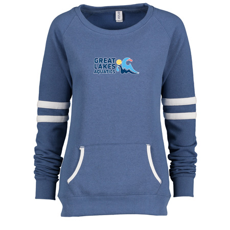 GLAQ Ladies Varsity Fleece Crew Neck Pullover - Image 23