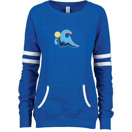 GLAQ Ladies Varsity Fleece Crew Neck Pullover - Image 2