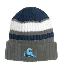 Alternative view of GLAQ Ribbed Tailgate Beanie