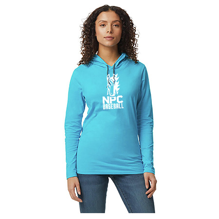NPC Baseball Adult Softstyle Adult Lightweight Hooded Tee - Image 14