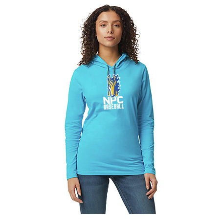 NPC Baseball Adult Softstyle Adult Lightweight Hooded Tee - Image 4
