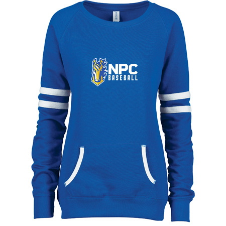 NPC Baseball Ladies Varsity Fleece Crew Neck Pullover - Image 2