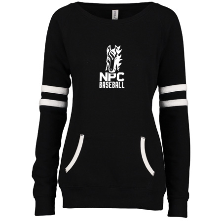 NPC Baseball Ladies Varsity Fleece Crew Neck Pullover - Image 8
