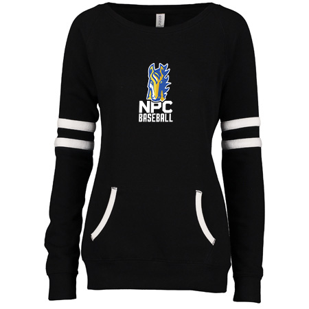 NPC Baseball Ladies Varsity Fleece Crew Neck Pullover - Image 5