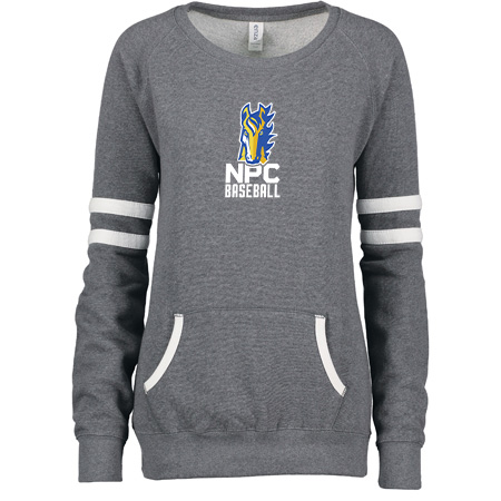 NPC Baseball Ladies Varsity Fleece Crew Neck Pullover - Image 11