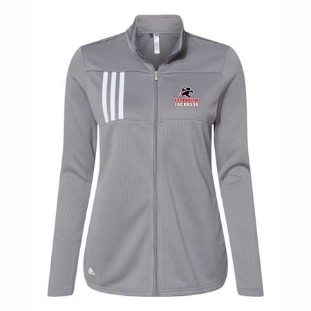 NV Mens Lacrosse Ladies Adidas 3-Stripes Double Knit Full Zip Pullover - Image 4