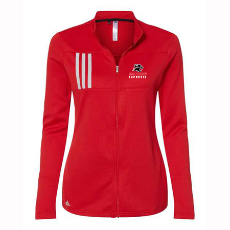 NV Mens Lacrosse Ladies Adidas 3-Stripes Double Knit Full Zip Pullover - Image 2