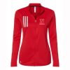 NV Mens Lacrosse Ladies Adidas 3-Stripes Double Knit Full Zip Pullover