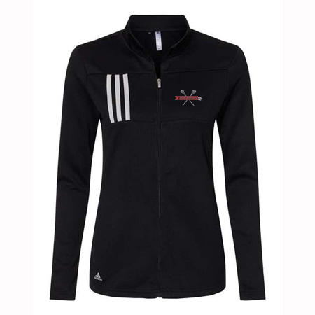 NV Mens Lacrosse Ladies Adidas 3-Stripes Double Knit Full Zip Pullover - Image 7