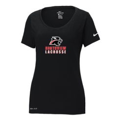NV Mens Lacrosse Ladies Nike Ladies Dri-Fit Scoop Neck Tee