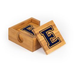 Alternative view of EGR Square Bamboo Coaster Set of 4 with holder