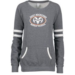 Alternative view of ERMS Ladies Varsity Fleece Crew Neck Pullover