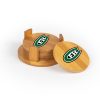 FHC Round Bamboo Coaster Set of 4 with holder