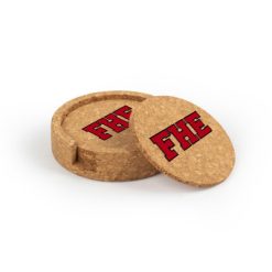Alternative view of FHE Circular Cork Coaster Set of 4 with holder