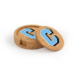 Grand Rapids Christian Circular Cork Coaster Set of 4 with holder