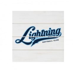 Lightning Bolts White Wood Pallet Coaster  Set of 1  no holder