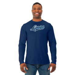 Alternative view of Lightning Bolts Adult DRI-POWER® Polyester Long Sleeve T-Shirt