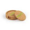 MFP Circular Cork Coaster Set of 4 with holder