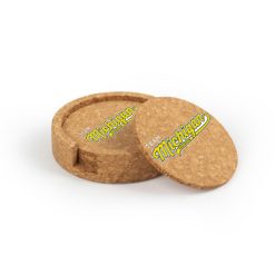 MFP Circular Cork Coaster Set of 4 with holder