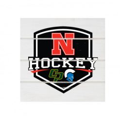 NV Hockey White Wood Pallet Coaster  Set of 1  no holder