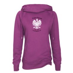 Alternative view of Polish Falcons Ladies Classic Fleece Funnel Neck Pullover Hood
