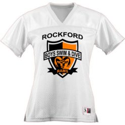 Alternative view of Rockford Boys S&D Ladies Junior Fit Replica Football Tee